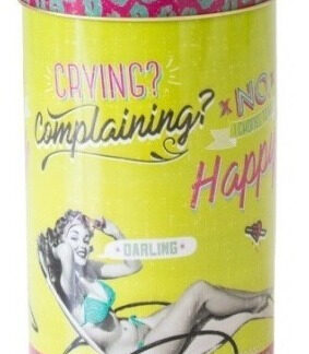 Lata Yerbera Con Pico Grande 19cm Pote Yerba Azucar Retro Ry Retro Happy