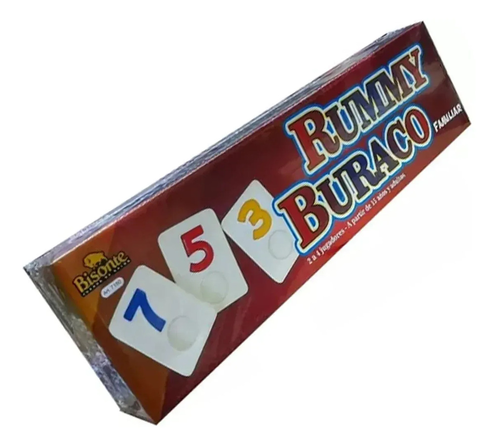 Rummy Burako Familiar Fichas Bajo Relieve Bisonte - Imagen 2