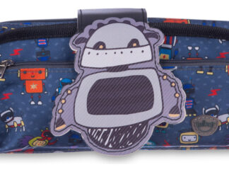 Cartuchera Escolar Talbot Heroes 2 Cierres Negro Poliéster Infantil