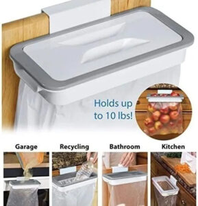 Tacho De Basura Para Bolsas Puerta O Cajón Residuos Portable Blanco
