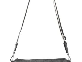 Bandolera Skora Tiracierre Personalizado Brighton Pu Acabado De Los Herrajes Níquel Color Negro Correa De Hombro Negro Diseño De La Tela Lisa Liso