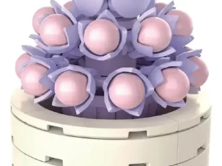 Mini Bloques Plantas Con Flores Para Armar Construir Juguete Cantidad De Piezas 98 Versión Del Personaje Suculente Lila