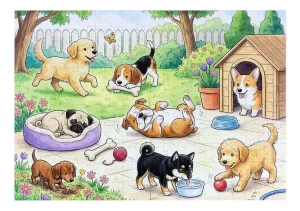 Rompecabezas Infantil Forma Perrito 200 Piezas Puzzle Perro