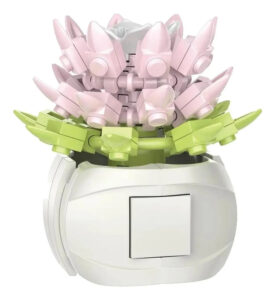 Mini Bloques Plantas Con Flores Para Armar Construir Juguete Cantidad De Piezas 92 Versión Del Personaje Suculenta Rosa