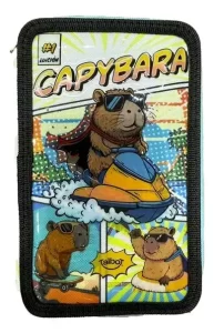 Cartuchera Canopla Escolar 3 Pisos Cierre Super Teens Talbot Color Capybara Capyara