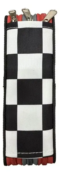 Cartuchera Canopla Escolar 3 Pisos Cierre Super Teens Talbot Color Negro Racing - Imagen 5