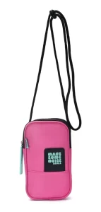 Portacelular Skora Bandolera Smile Noise Doble Bolsillo Rosa Liso Negro