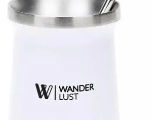 Mate Wanderlust De Acero Doble Capa 240ml Color Blanco Liso