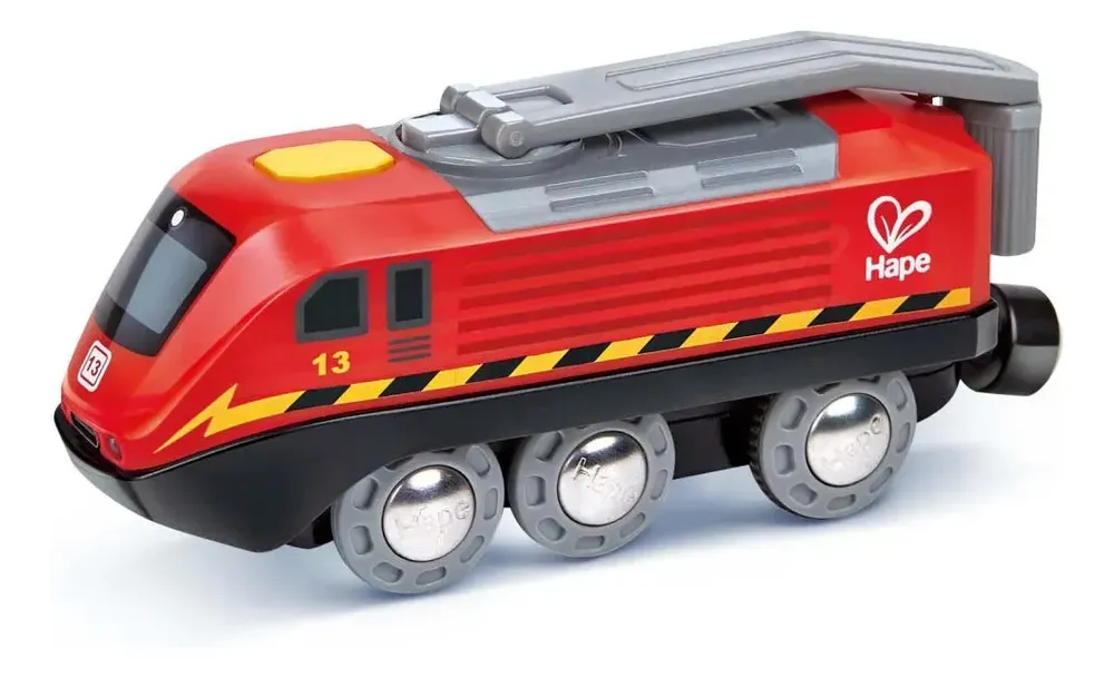 Locomotora De Tren Accionada Por Manivela Hape Locomotora Rojo - Imagen 2
