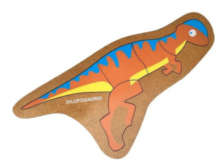 Rompecabezas Encastre Madera Didactico Niños Dinosaurios Color Dilofosaurio