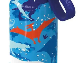 Botella Térmica Infantil De Acero Doble Cuerpo 330 Ml Cresko Color Dinosaurios