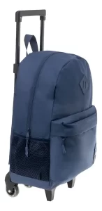 Mochila Escolar Azul Con Carro Talbot 23l Poliéster Resistente 17 Pulgadas Liso