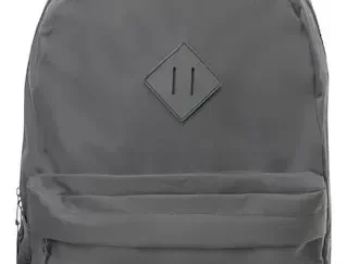 Mochila Lisa Con Carro Talbot 43,5cm 17 Pulgadas Escolar Color Gris Oscuro Liso