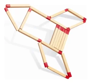 20 Bloques De Madera Matchstix Puzzles Hape Juguete Juego 20 Fósforos