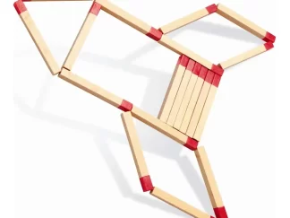 20 Bloques De Madera Matchstix Puzzles Hape Juguete Juego 20 Fósforos
