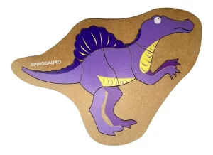 Rompecabezas Encastre Madera Didactico Niños Dinosaurios Color Spinosaurio