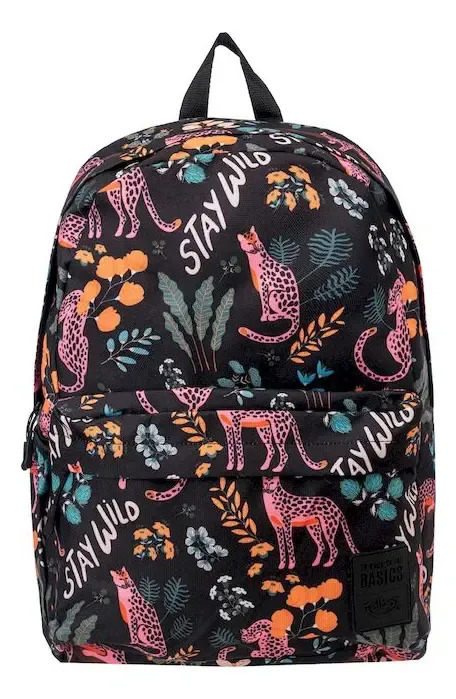 Mochila Estampada De Espalda Talbot 43cm 17 Pulgadas Escolar Color Salvaje Diseño De La Tela Tampa
