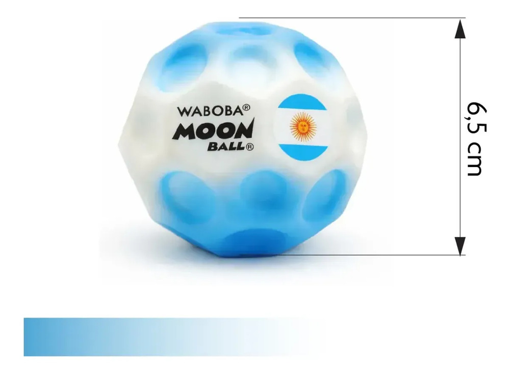 Pelota Selección Argentina Moon Ball Mundial Waboba 6,5cm Argentina - Imagen 2