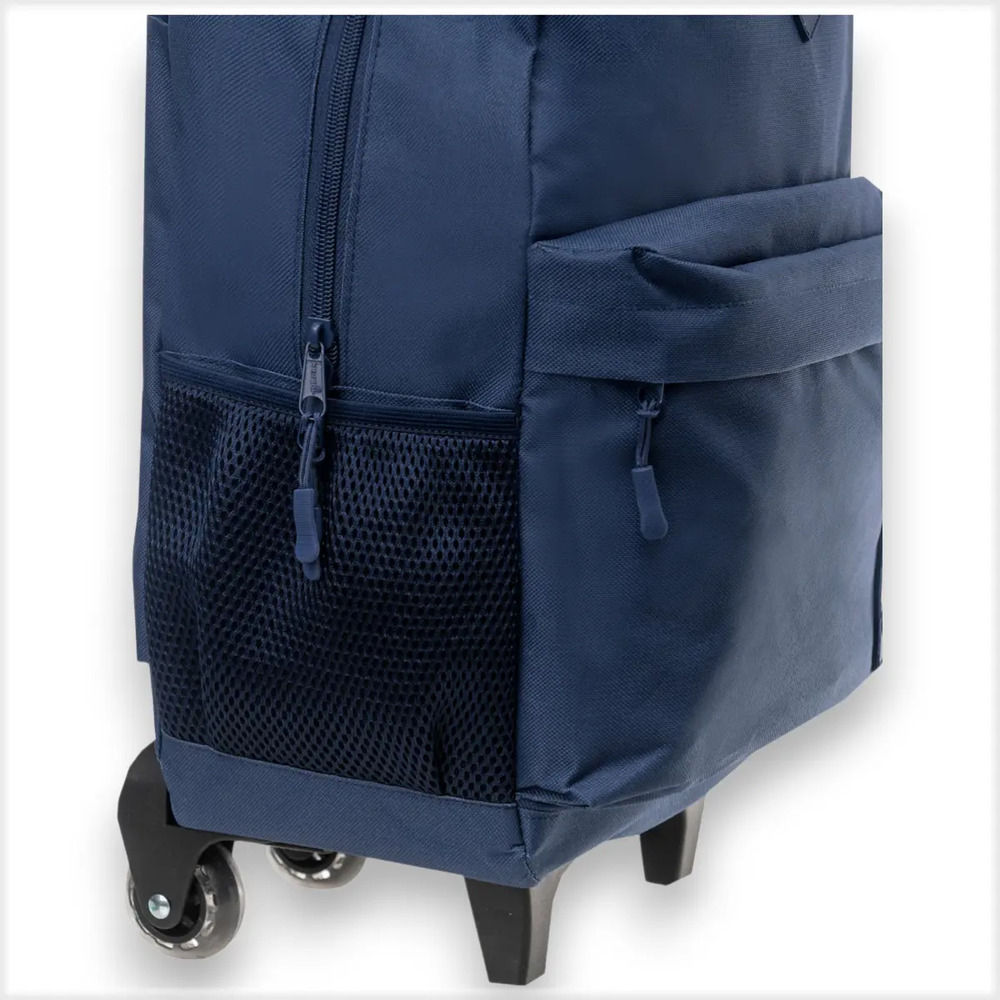 Mochila Lisa Con Carro Talbot 43,5cm 17 Pulgadas Escolar Color Gris Oscuro Liso - Imagen 5