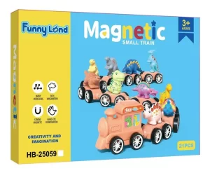 Tren Bloques Magneticos Imanes Trencito Funny Land 21 Piezas 21 Tren