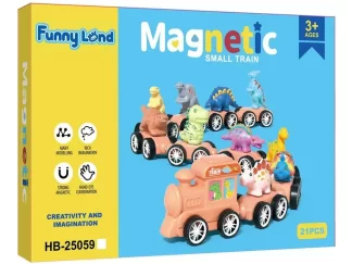 Tren Bloques Magneticos Imanes Trencito Funny Land 21 Piezas 21 Tren