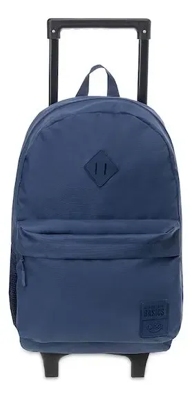 Mochila Escolar Azul Con Carro Talbot 23l Poliéster Resistente 17 Pulgadas Liso - Imagen 5