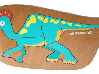 Rompecabezas Encastre Madera Didactico Niños Dinosaurios Color Coritosaurio