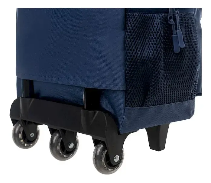 Mochila Escolar Azul Con Carro Talbot 23l Poliéster Resistente 17 Pulgadas Liso - Imagen 4