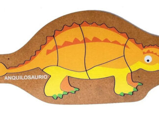 Rompecabezas Encastre Madera Didactico Niños Dinosaurios Color Anquilosaurio