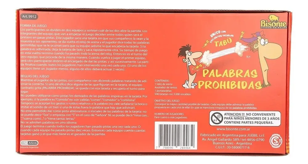 Palabras Prohibidas Tabú Juego De Mesa Divertid Para Adultos - Imagen 3